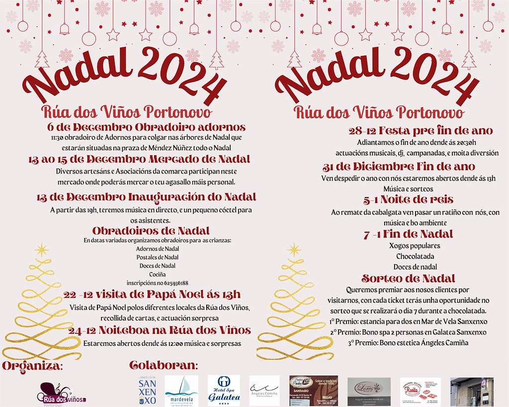 Programa de Nadal na Rúa dos Viños de Portonovo en Sanxenxo