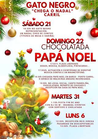 Fechas, información, programa, cartel, imágenes, mapa y ubicación de Programa de Nadal - Recepción de Reis do Gato Negro  en  Vilagarcía de Arousa
