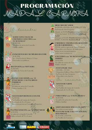 Fechas, información, programa, cartel, imágenes, mapa y ubicación de Programa de Nadal - Visita dos Reis (2025-2026)  en  Carnota