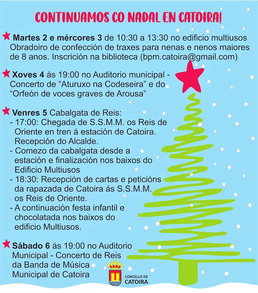 Programa de Nadal - Visita dos Reis Magos en Catoira