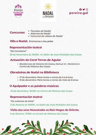 Fechas, información, programa, cartel, imágenes, mapa y ubicación de Programa de Nadal - Visita dos Reis Magos  en  O Pereiro de Aguiar