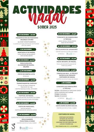 Fechas, información, programa, cartel, imágenes, mapa y ubicación de Programa de Navidad – Visita de los Reyes (2025-2026) en Sober