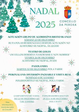 Fechas, información, programa, cartel, imágenes, mapa y ubicación de Programa de Navidad – Visita de los Reyes  en  A Peroxa