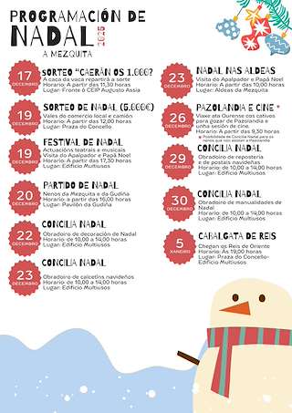 Fechas, información, programa, cartel, imágenes, mapa y ubicación de Programa de Navidad – Cabalgata de Reyes (2025-2026)  en  A Mezquita