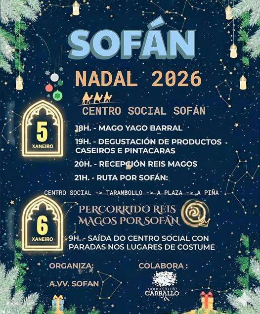 Programa de Navidad - Cabalgata de Reyes de Sofán  en Carballo