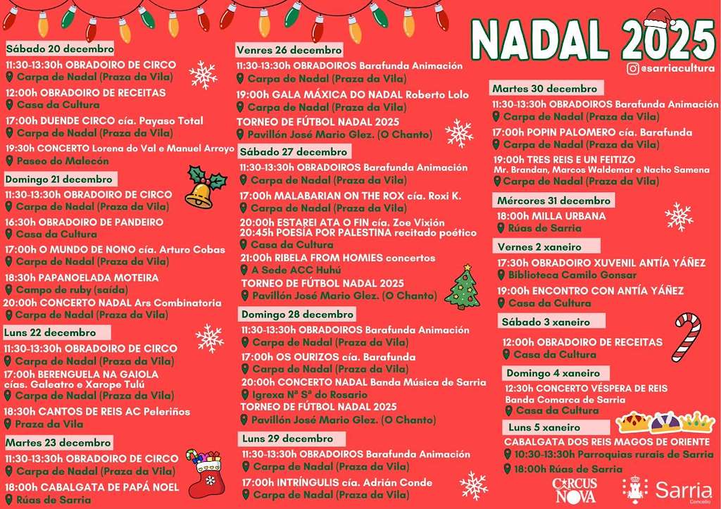 Programa de Navidad – Cabalgata de Reyes (2025-2026) en Sarria