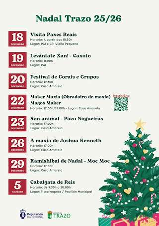 Fechas, información, programa, cartel, imágenes, mapa y ubicación de Programa de Navidad - Cabalgata de Reyes (2025-2026) en Trazo