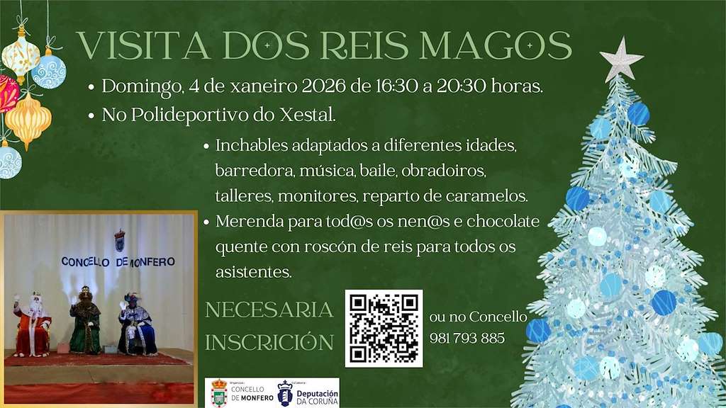 Programa de Navidad – Visita de los Reyes Magos (2025-2026) en Monfero