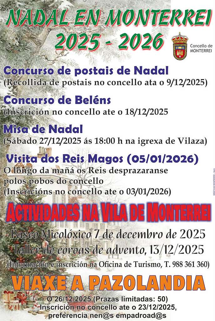 Programa de Navidad – Visita de los Reyes (2025-2026) en Monterrei