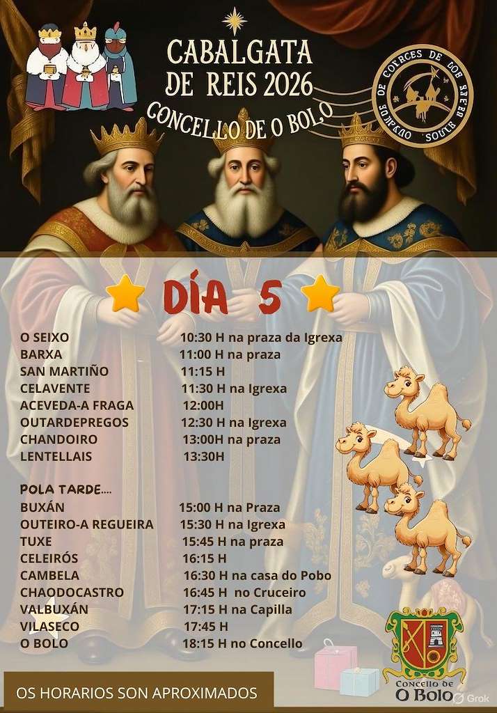 Programa de Navidad – Visita de los Reyes en O Bolo