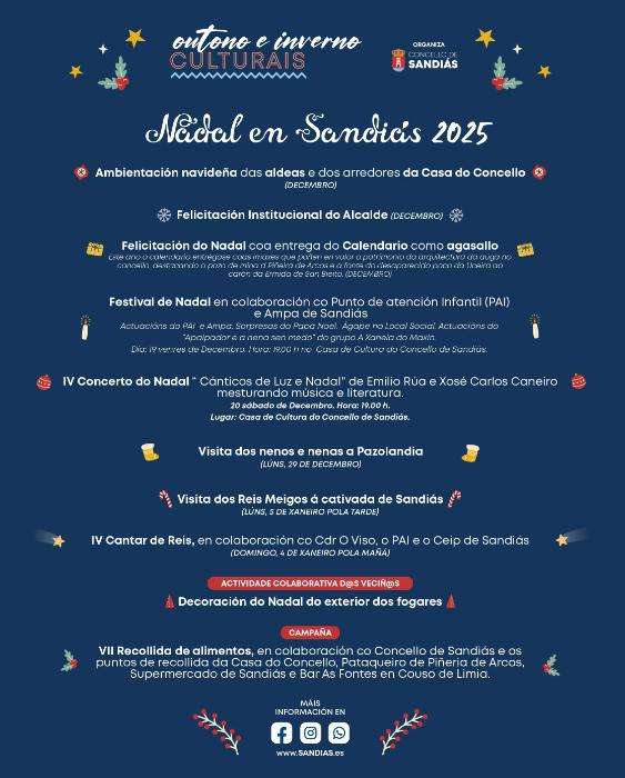 Programa de Navidad – Visita de los Reyes (2025-2026) en Sandiás