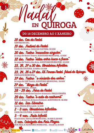 Fechas, información, programa, cartel, imágenes, mapa y ubicación de Programa Nadal - Cabalgata de Reis   en  Quiroga