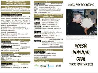 Programación Cultural - Mes das Letras Galegas en Zas