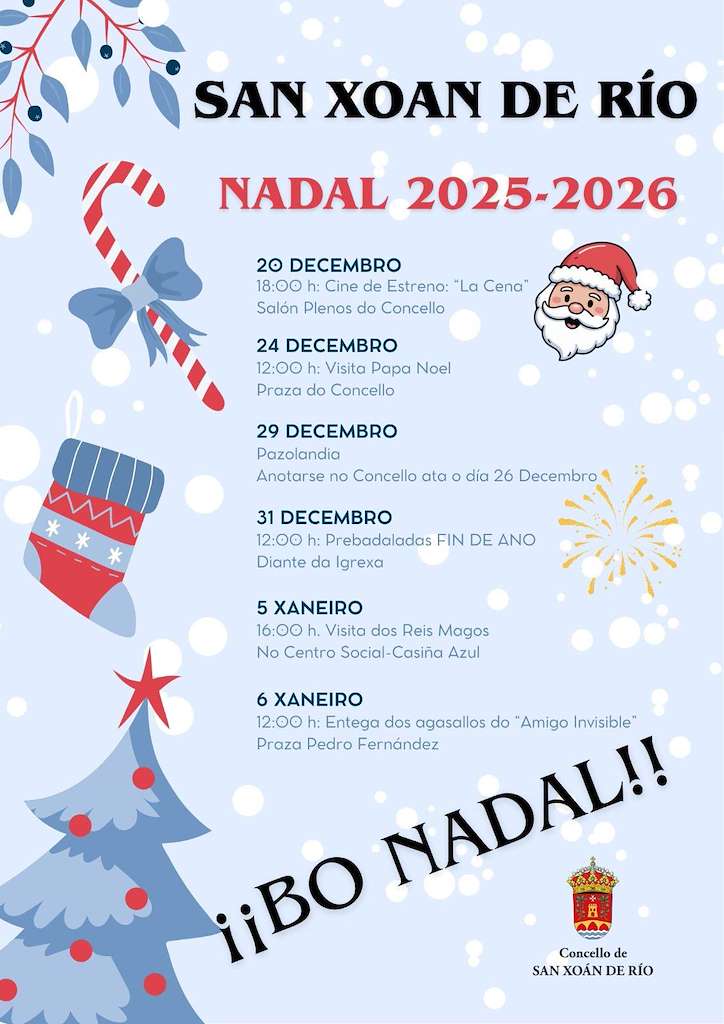 Programa de Navidad – Visita de los Reyes (2025-2026) en San Xoán de Río