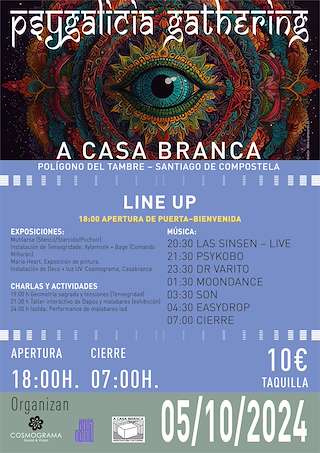 Fechas, información, programa, cartel, imágenes, mapa y ubicación de PsyGalicia Gathering  en  Santiago de Compostela