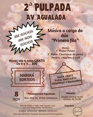 Fechas, información, programa, cartel, imágenes, mapa y ubicación de II Pulpada de Agualada (2025)  en  Coristanco