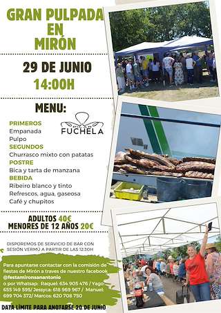 Fechas, información, programa, cartel, imágenes, mapa y ubicación de Pulpada de Mirón  en  Ponte Caldelas