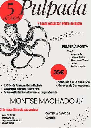 Fechas, información, programa, cartel, imágenes, mapa y ubicación de Pulpada de San Pedro de Busto  en  Santiago de Compostela