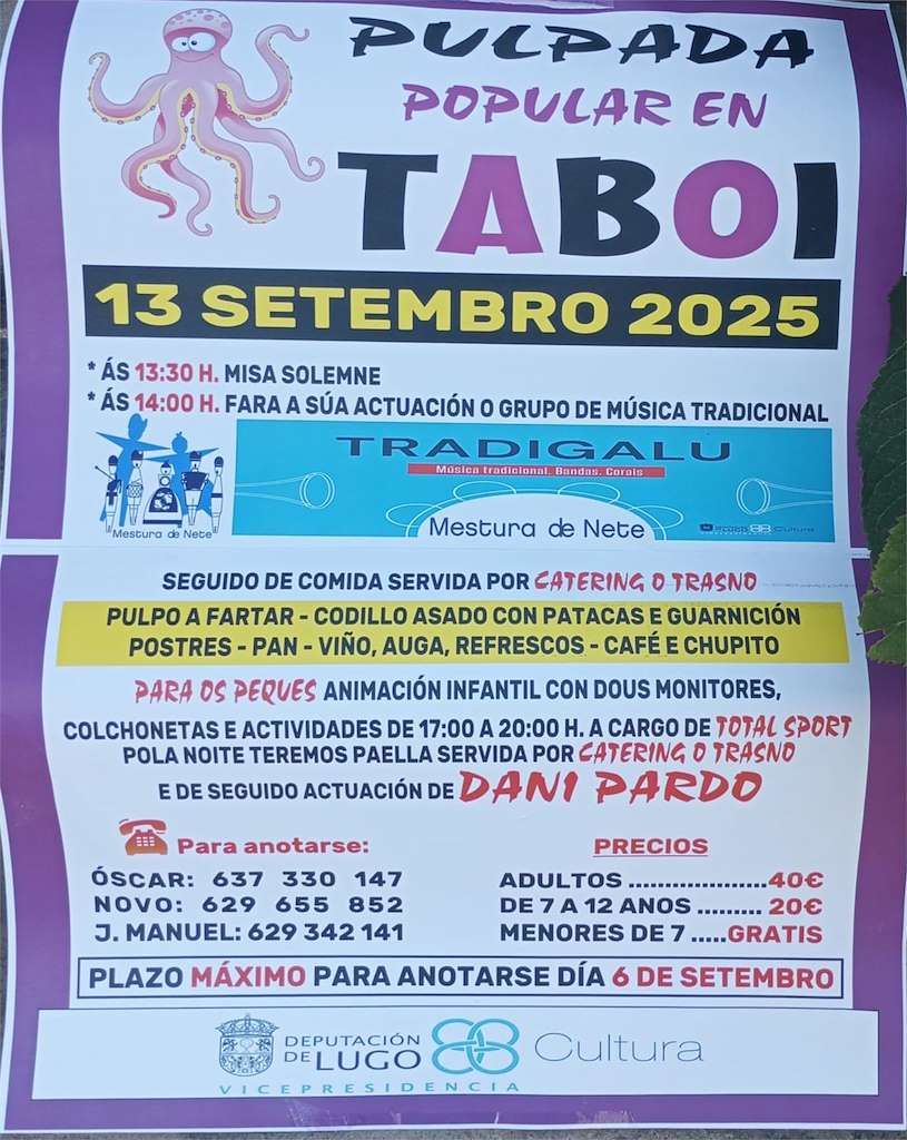 Pulpada Popular de Taboi (2025) en Outeiro de Rei