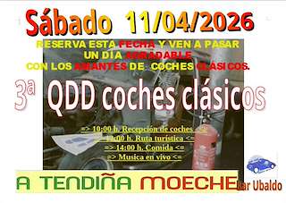 Fechas, información, programa, cartel, imágenes, mapa y ubicación de III Qdd Coches Clásicos  (2026)  en  Moeche