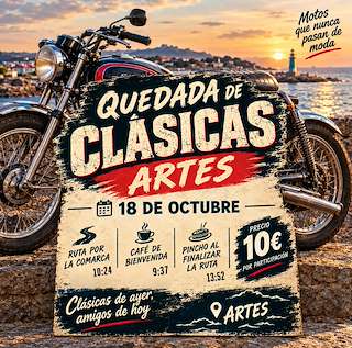 Fechas, información, programa, cartel, imágenes, mapa y ubicación de Quedada de Clásicas de Artes (2026)  en  Ribeira