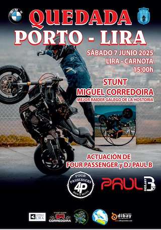 Fechas, información, programa, cartel, imágenes, mapa y ubicación de Quedada Motera de Lira  en  Carnota