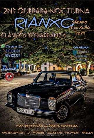Fechas, información, programa, cartel, imágenes, mapa y ubicación de II Quedada Nocturna de Clásicos do Barbanza  en  Rianxo