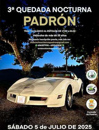 Fechas, información, programa, cartel, imágenes, mapa y ubicación de III Quedada Nocturna  en  Padrón