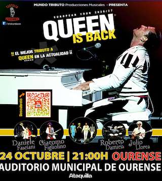 Fechas, información, programa, cartel, imágenes, mapa y ubicación de Queen is Back (2026)  en  Ourense