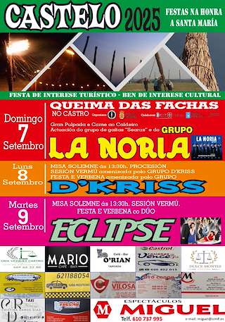 Fechas, información, programa, cartel, imágenes, mapa y ubicación de Queima das Fachas de Castelo (2026)  en  Taboada