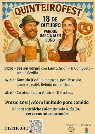 Fechas, información, programa, cartel, imágenes, mapa y ubicación de Quinteirofest de Buño (2025)  en  Malpica de Bergantiños