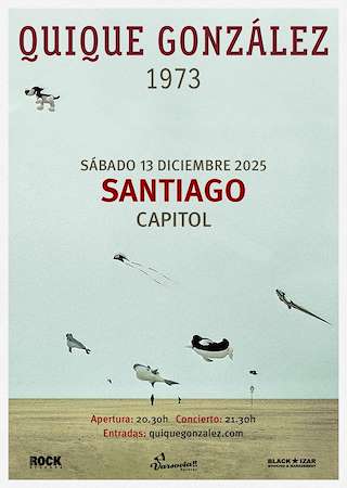 Fechas, información, programa, cartel, imágenes, mapa y ubicación de Quique González (2025)  en  Santiago de Compostela