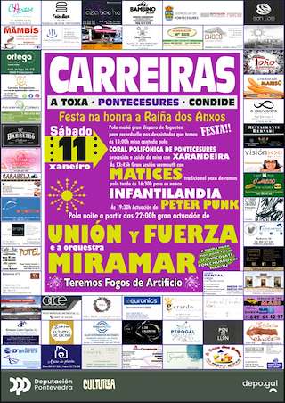 Fechas, información, programa, cartel, imágenes, mapa y ubicación de Raíña dos Anxos de Carreiras  en  Pontecesures