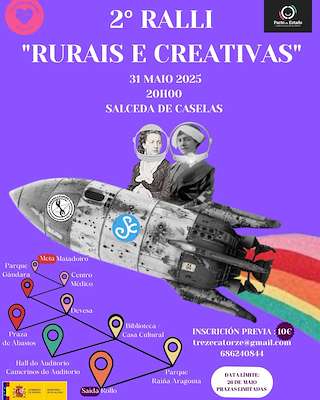 Fechas, información, programa, cartel, imágenes, mapa y ubicación de II Ralli Rurais e Creativas  en  Salceda de Caselas