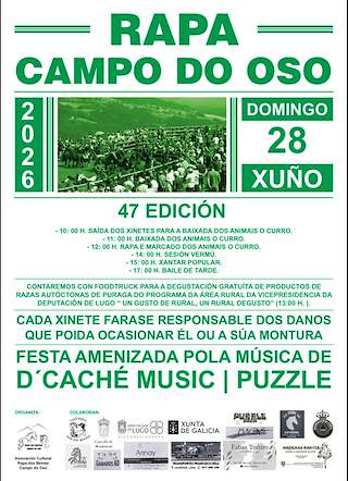 Fechas, información, programa, cartel, imágenes, mapa y ubicación de XLVII Rapa das Bestas de Campo do Oso (2026) en Mondoñedo