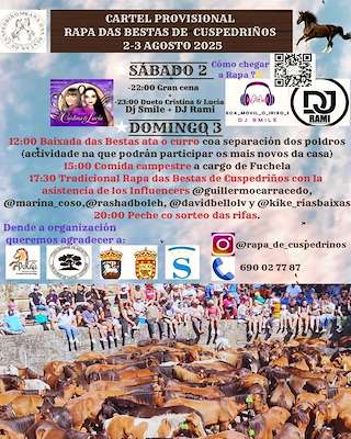 Fechas, información, programa, cartel, imágenes, mapa y ubicación de Rapa das Bestas de Cuspedriños  en  Cerdedo-Cotobade