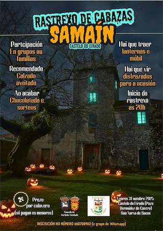 Fechas, información, programa, cartel, imágenes, mapa y ubicación de Rastrexo de Cabazas - Samaín de Castelo do Eirado (2025)  en  Cerdedo-Cotobade