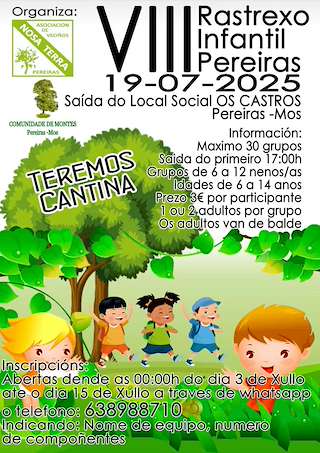 Fechas, información, programa, cartel, imágenes, mapa y ubicación de VIII Rastrexo Infantil de Pereiras  en  Mos