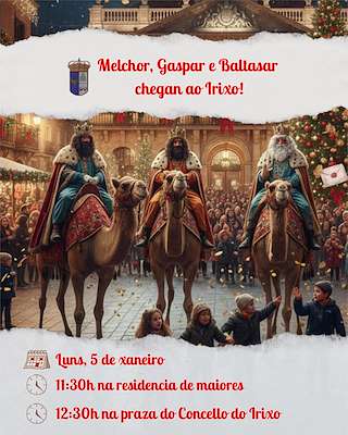 Fechas, información, programa, cartel, imágenes, mapa y ubicación de Recepción de Reyes  en  O Irixo