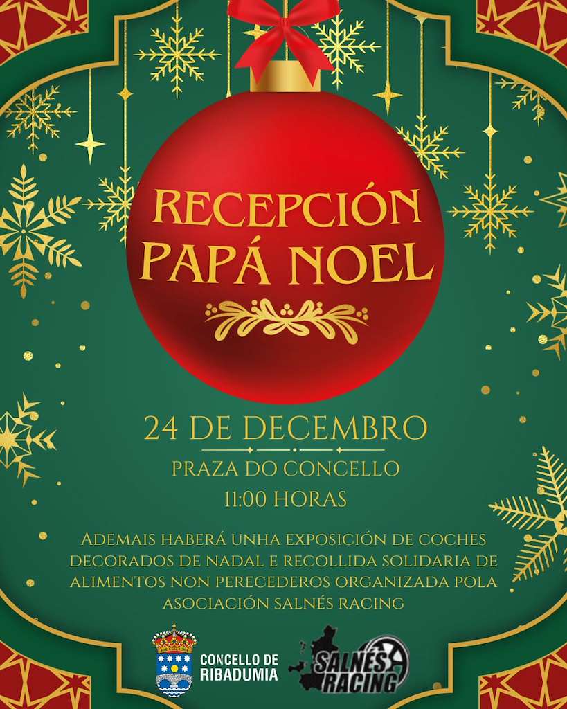 Recepeción Solidaria de Papá Noel (2025) en Ribadumia
