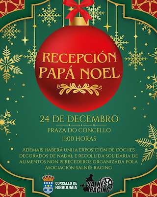 Fechas, información, programa, cartel, imágenes, mapa y ubicación de Recepeción Solidaria de Papá Noel (2025)  en  Ribadumia