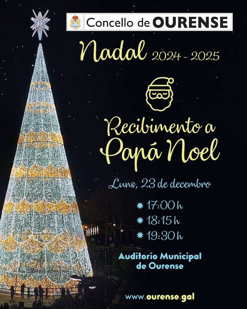 Recibimiento a Papá Noel en Ourense