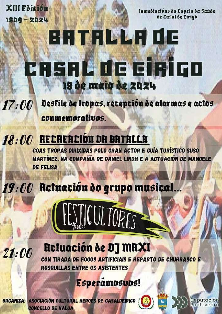 Recreación Batalla Casal do Eirigo en Valga