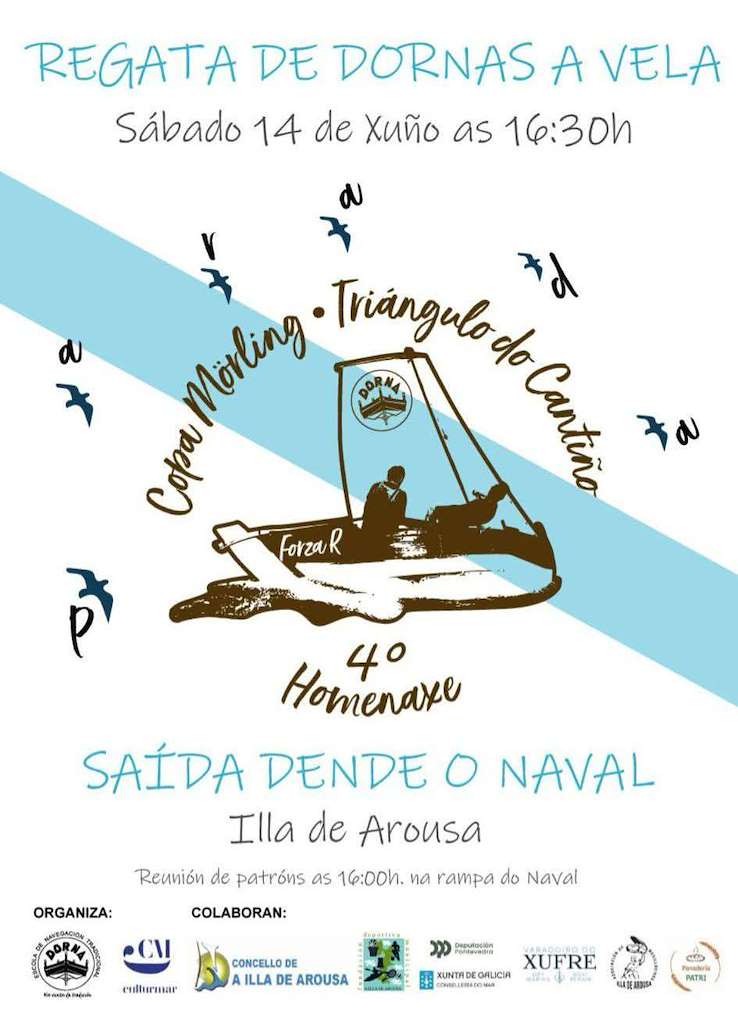 Regata de Dornas a Vela (2025) en Illa de Arousa