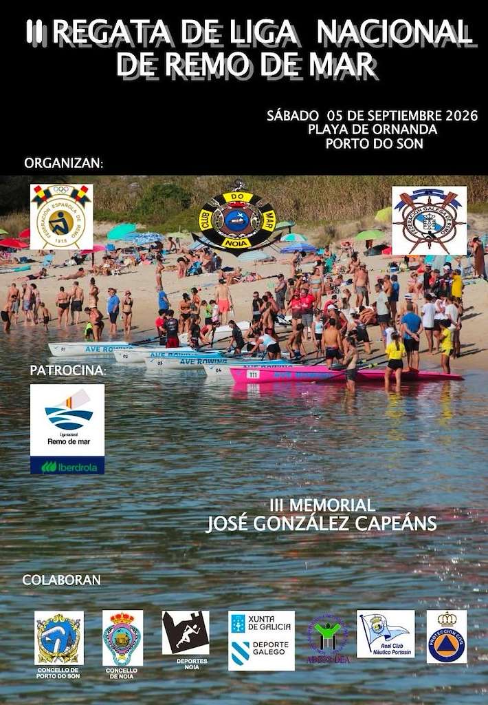 II Regata de Liga Nacional de Remo de Mar (2026) en O Porto do Son