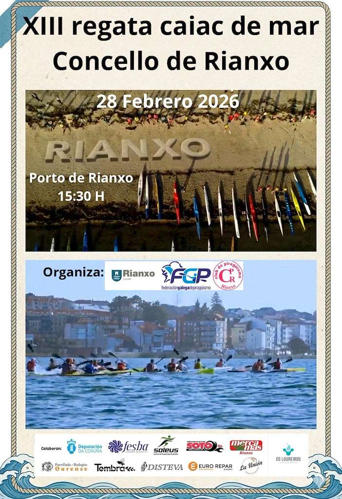 XIII Regata Liga Gallega de Kayak de Mar en Rianxo