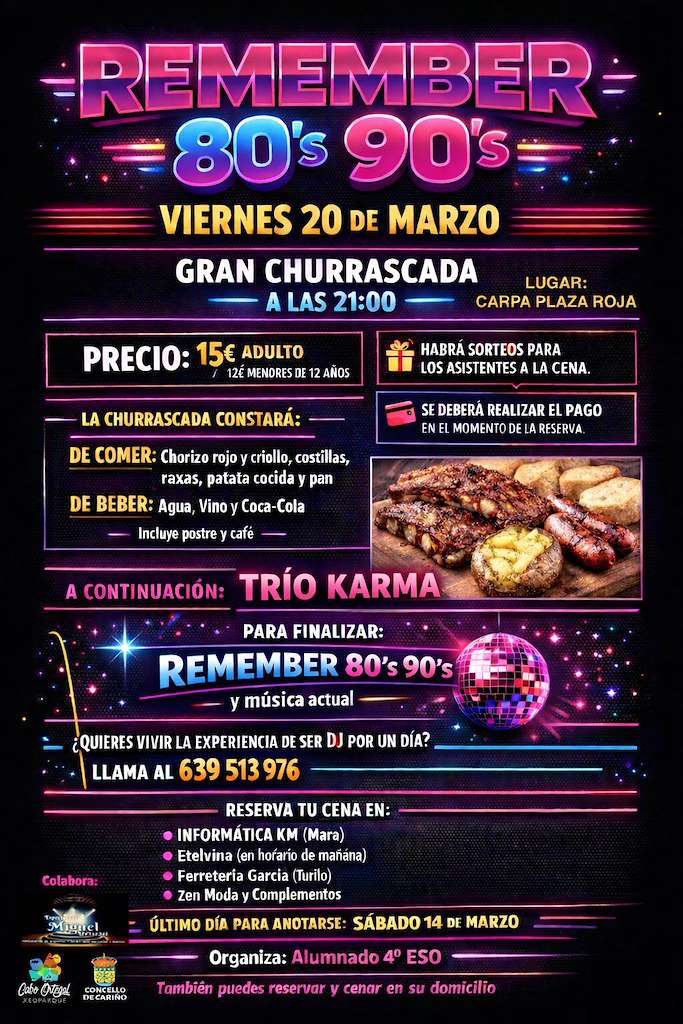 Remember 80s y 90s (2026) en Cariño