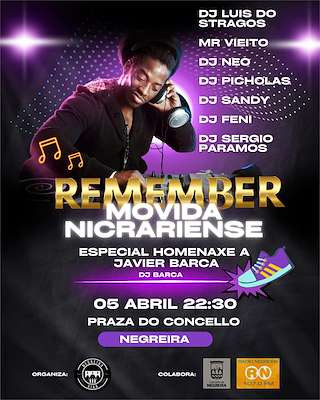 Fechas, información, programa, cartel, imágenes, mapa y ubicación de III Remember Movida Nicrariense   en  Negreira