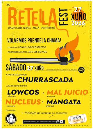 Fechas, información, programa, cartel, imágenes, mapa y ubicación de Retella Fest (2026) en Ponteceso