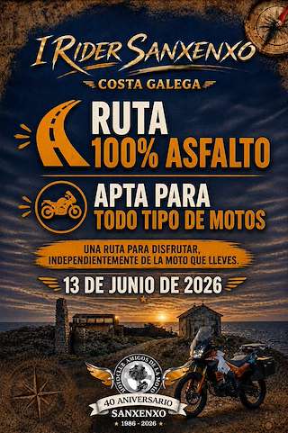 Fechas, información, programa, cartel, imágenes, mapa y ubicación de I Rider (2026)  en  Sanxenxo